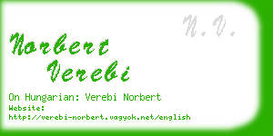 norbert verebi business card